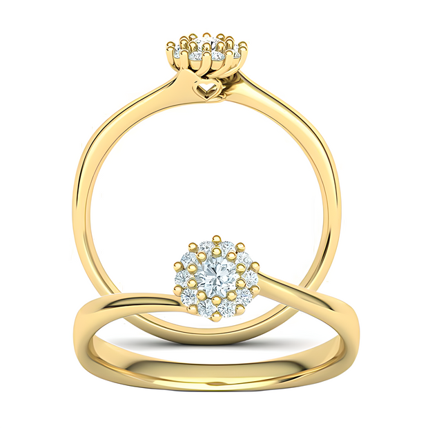 Damenring Verlobungsring mit Brillanten