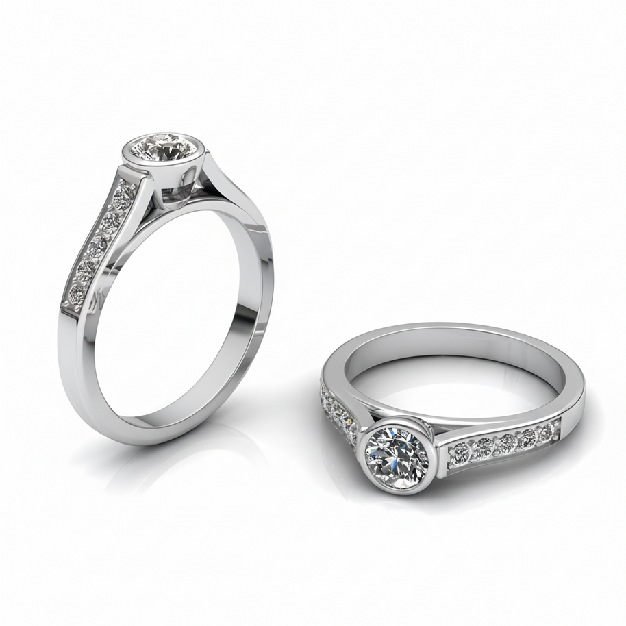 Damenring mit Brillanten, Verlobungsring