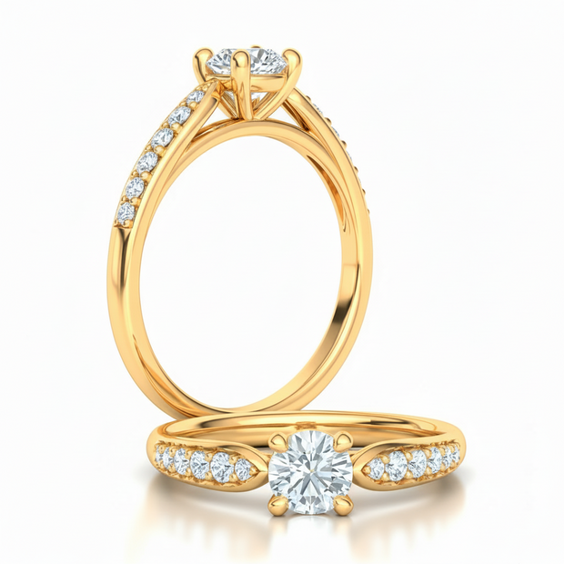 Damenring Verlobungsring mit Brillanten