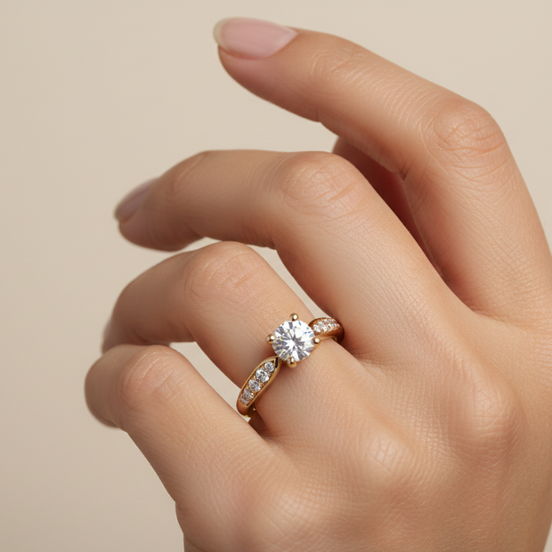 Damenring Verlobungsring mit Brillanten