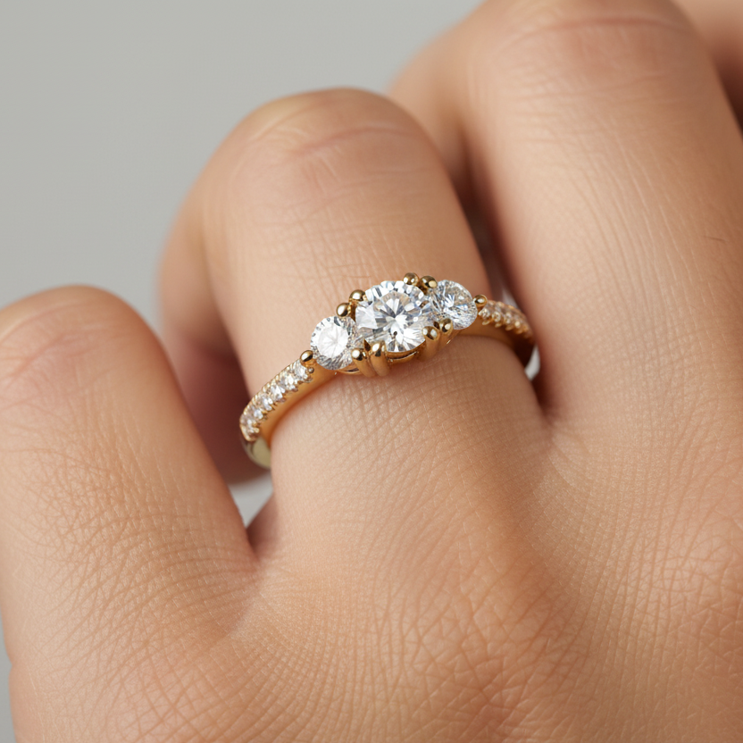 Ladies ring with diamonds