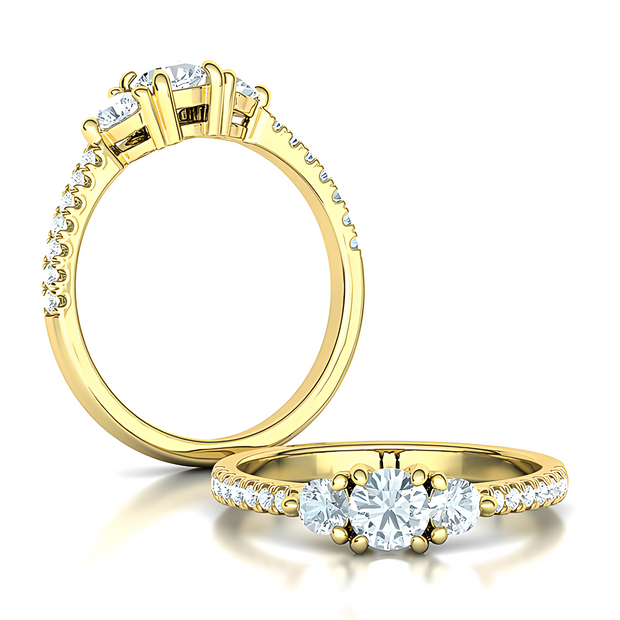 Damenring Verlobungsring mit Brillanten