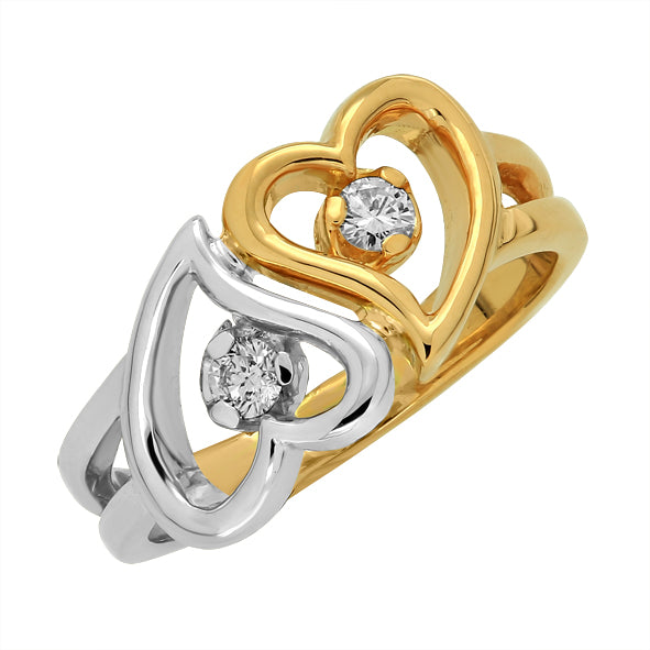 Herz-Ring mit Brillanten