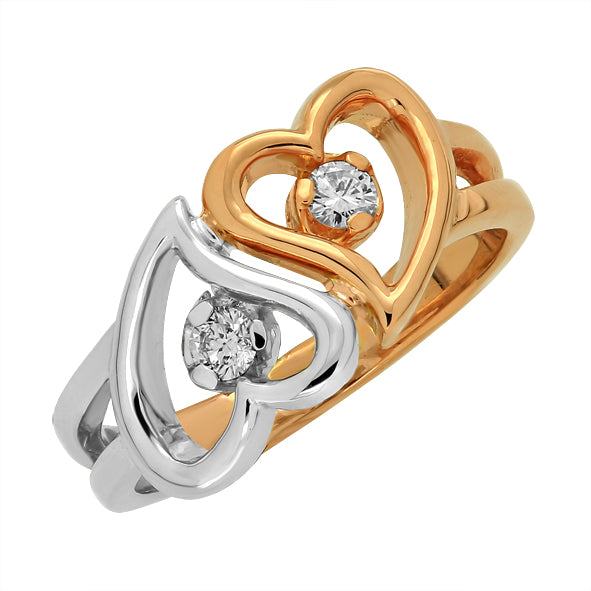 Herz-Ring mit Brillanten