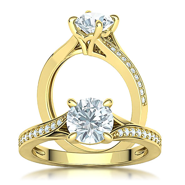 Damenring Verlobungsring mit Brillanten