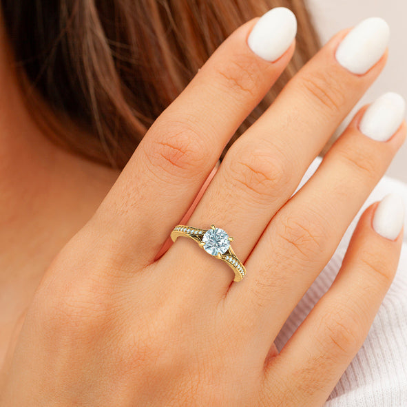 Damenring Verlobungsring mit Brillanten