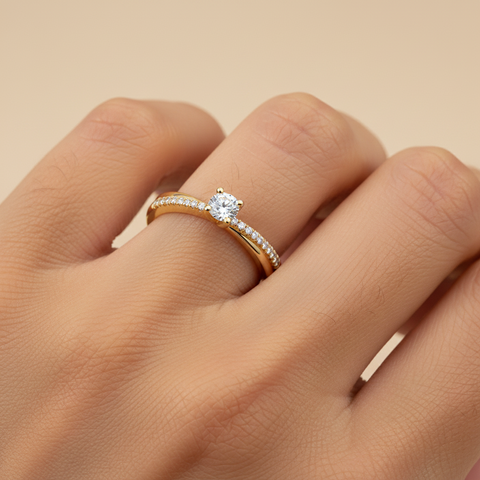 Damenring Verlobungsring mit Brillanten