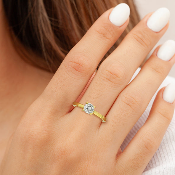 Damenring Verlobungsring mit Brillanten