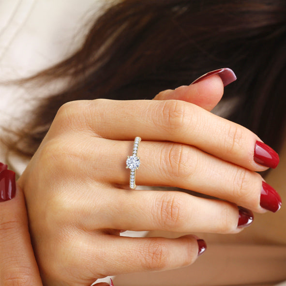 Damenring Verlobungsring mit Brillanten