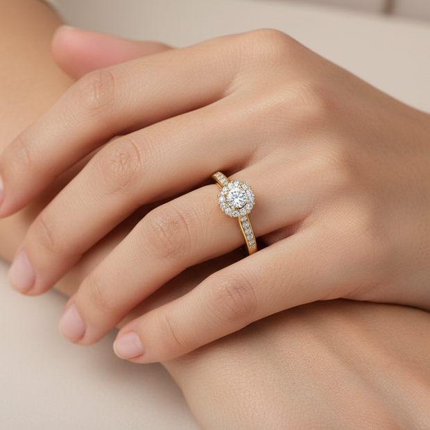 Damenring Verlobungsring mit Brillanten