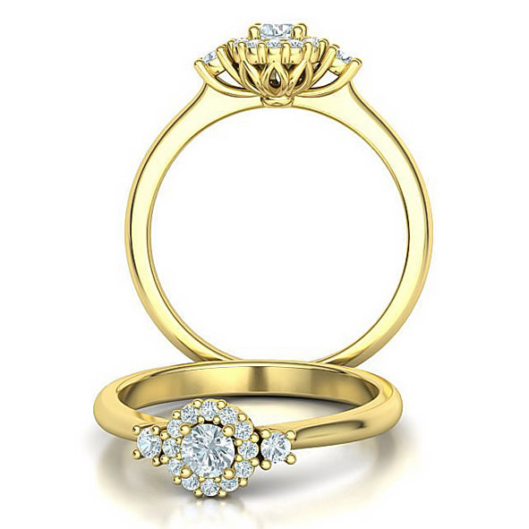 Damenring Verlobungsring mit Brillanten