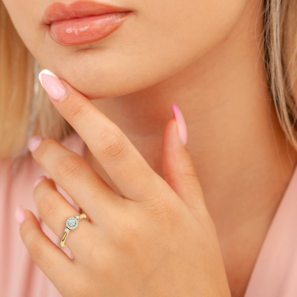 Damenring Verlobungsring mit Brillanten