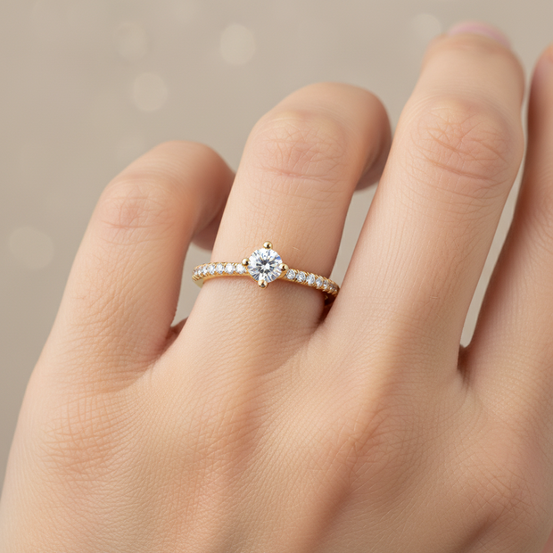 Damenring Verlobungsring mit Brillanten