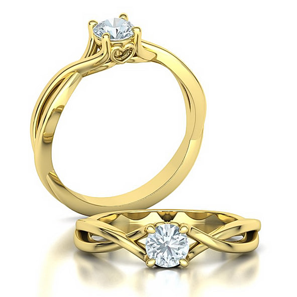 Damenring Verlobungsring mit Brillant