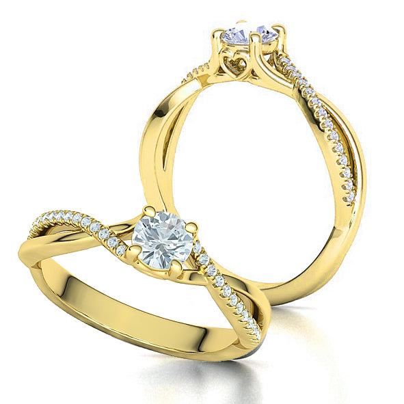 Damenring Verlobungsring mit Brillanten