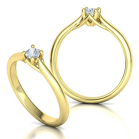 Damenring Verlobungsring mit Brillant