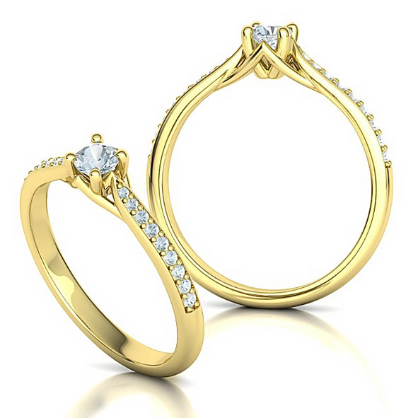 Damenring Verlobungsring mit Brillanten