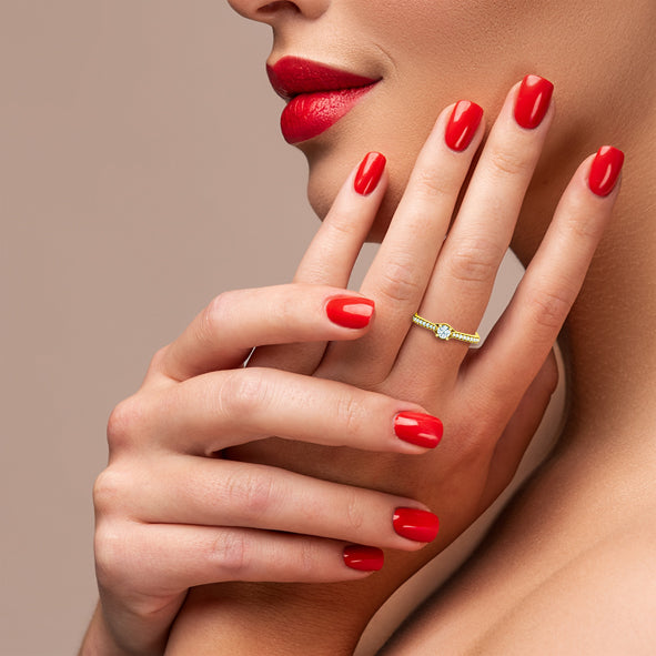 Damenring Verlobungsring mit Brillanten