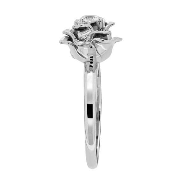 Damenring mit Brillant, Verlobungsring Rose
