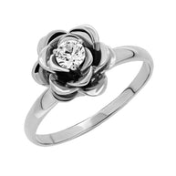 Damenring mit Brillant, Verlobungsring Rose