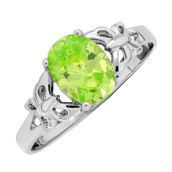 Damenring mit Peridot aus Silber