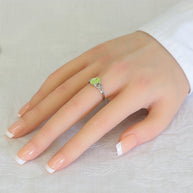 Damenring mit Peridot aus Silber