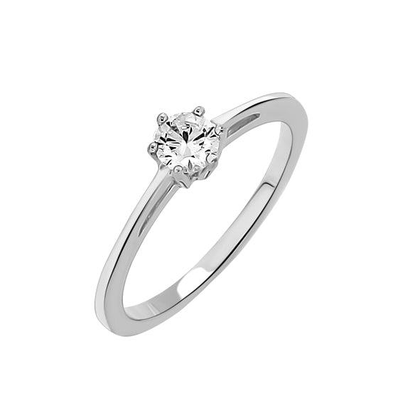 Damenring aus 925er Silber mit Zirkonia