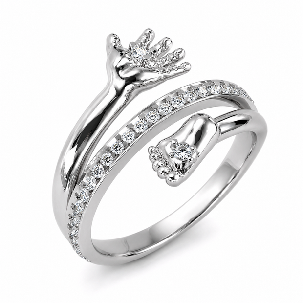 Baby hand and foot ring made of 925 sterling silver