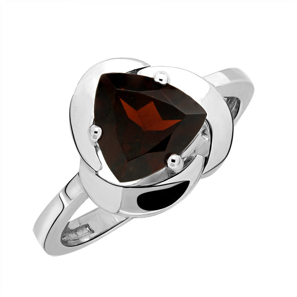 Damenring mit Granat aus Silber