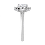 Classic women’s silver ring with stones