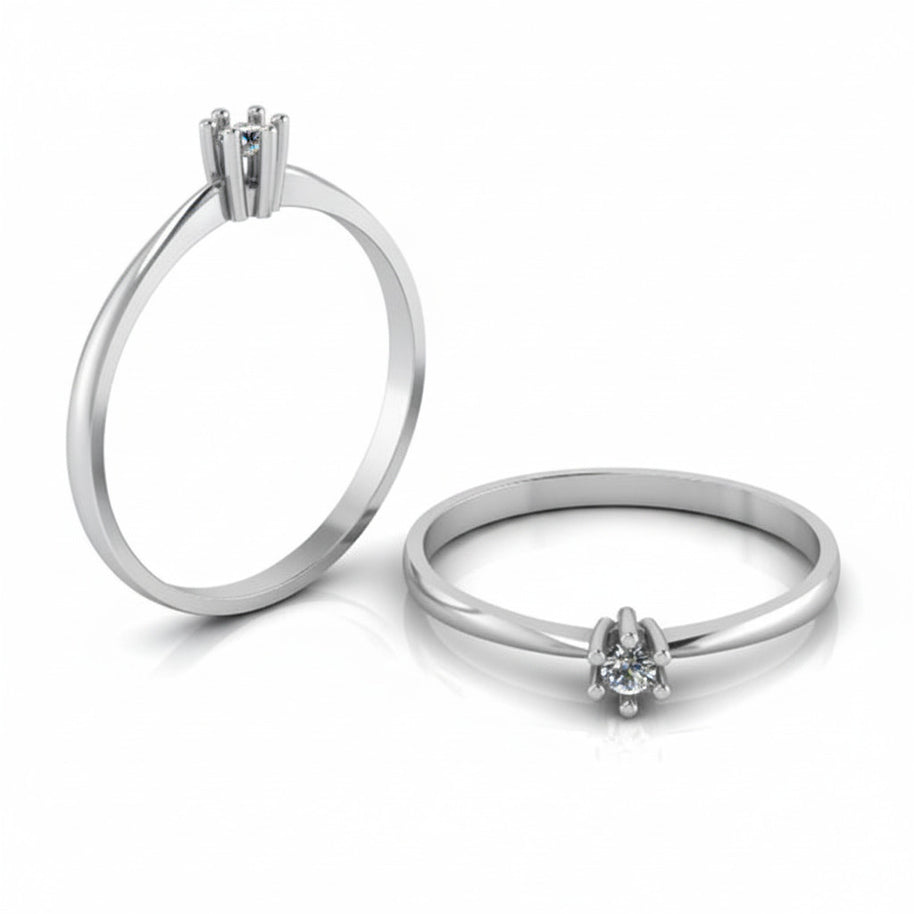 Eleganter Diamantring für die Verlobung | Damenring