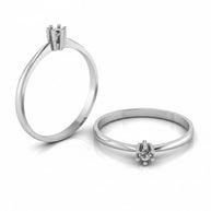 Eleganter Diamantring für die Verlobung | Damenring