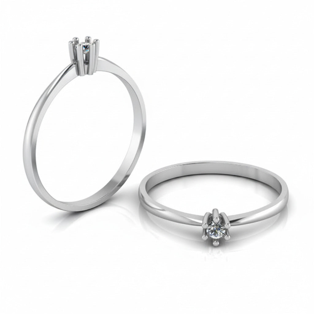 Eleganter Diamantring für die Verlobung | Damenring