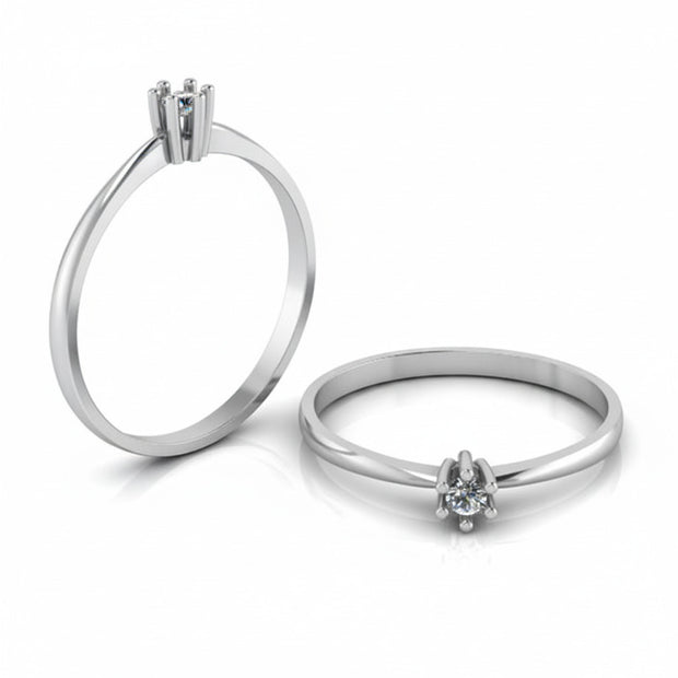 Eleganter Diamantring für die Verlobung | Damenring