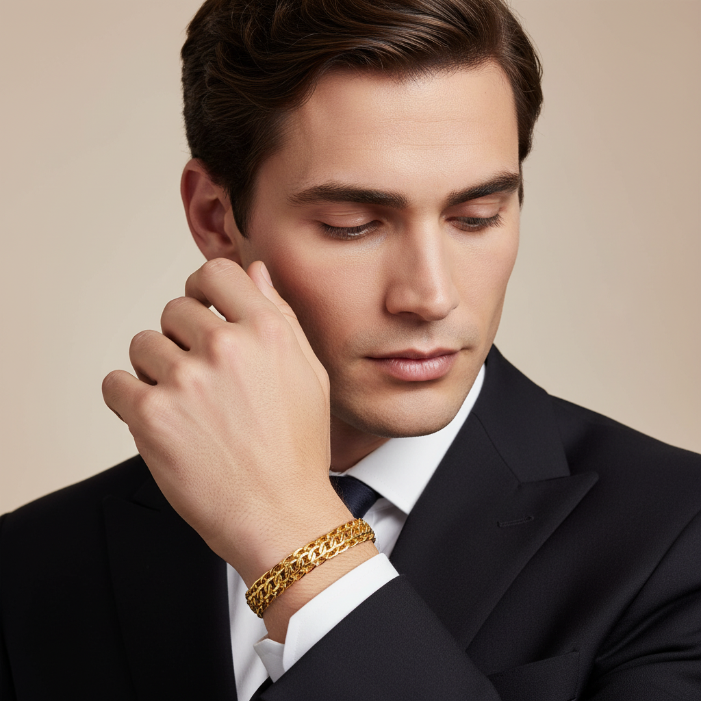 Armband, Österreichische Panzerkette / Massiv / Handarbeit
