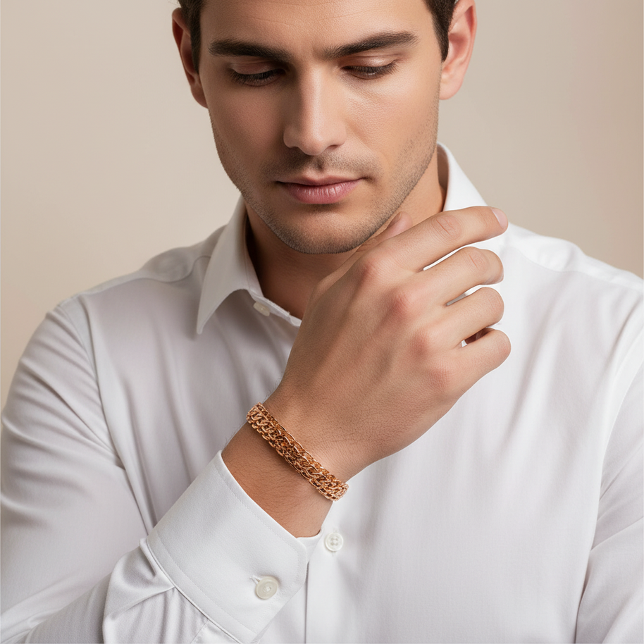 Armband, Österreichische Panzerkette / Massiv / Handarbeit