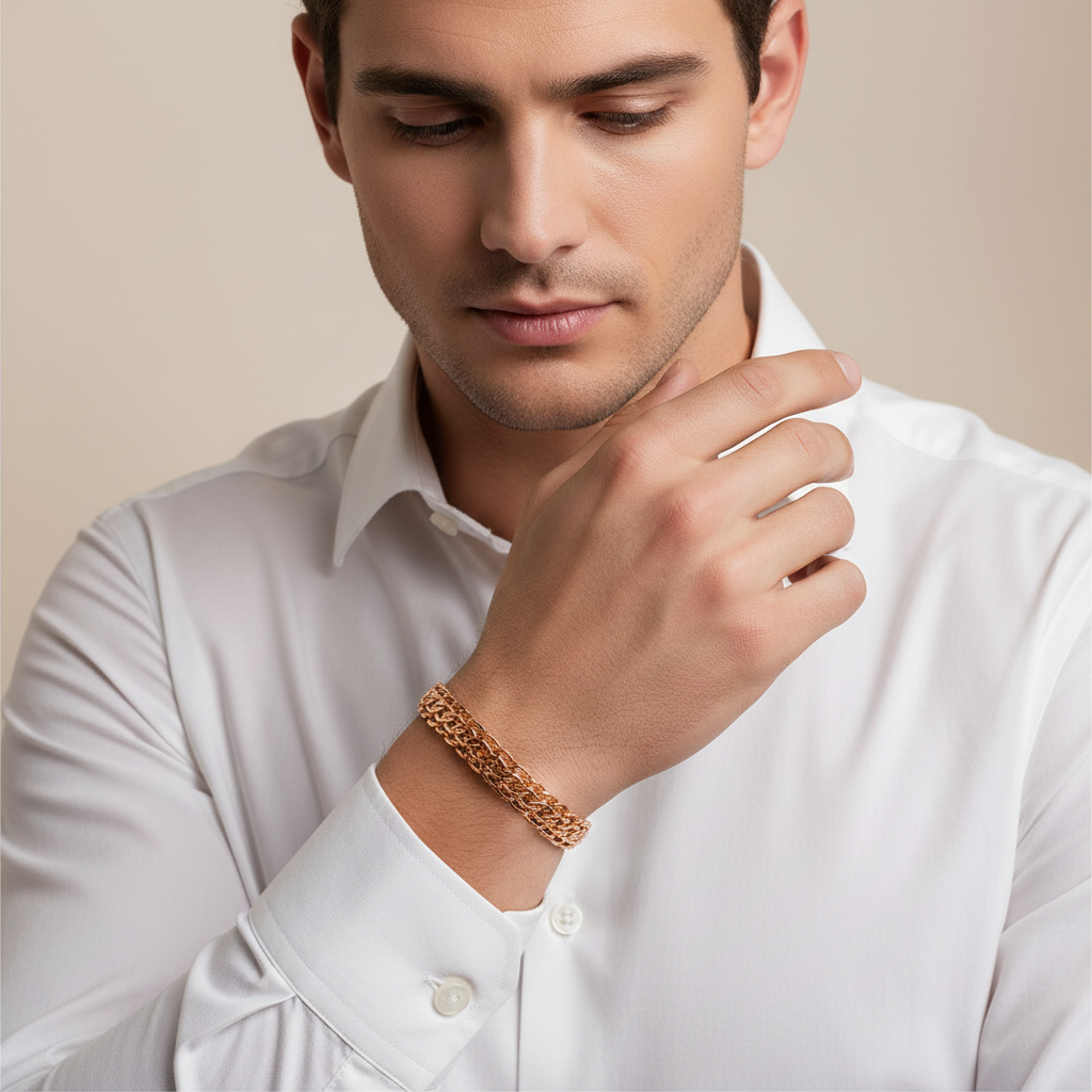 Armband, Österreichische Panzerkette / Massiv / Handarbeit