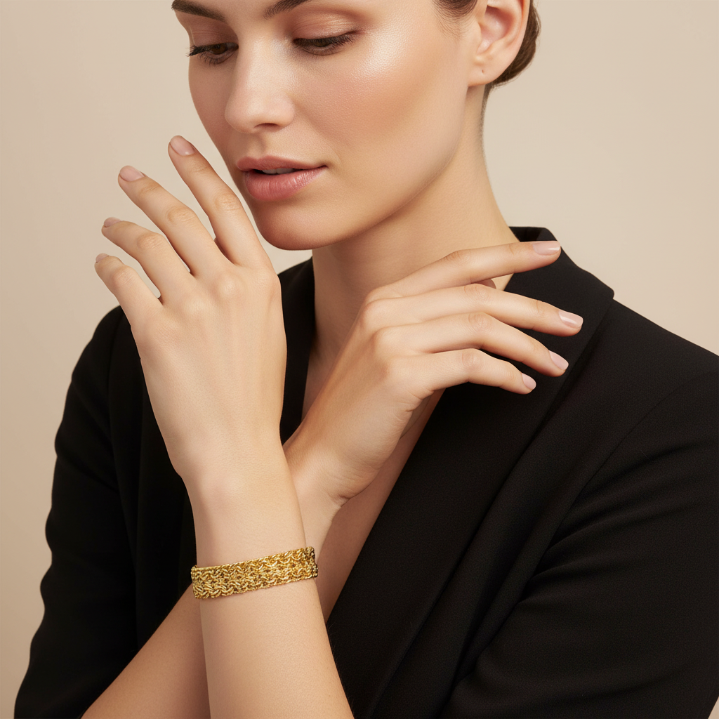 Armband Garibaldikette aus Gold / Massiv / Handarbeit