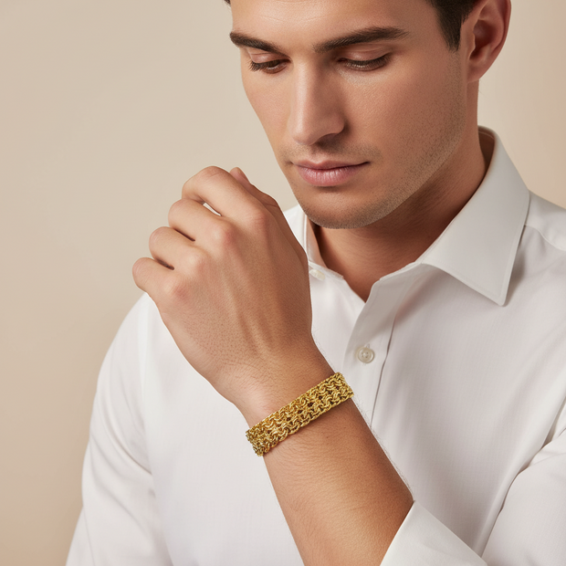Armband Garibaldikette aus Gold / Massiv / Handarbeit