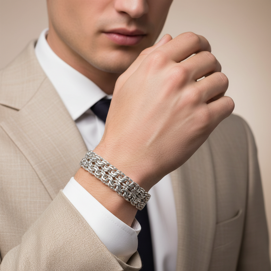 Armband Garibaldikette aus Gold / Massiv / Handarbeit