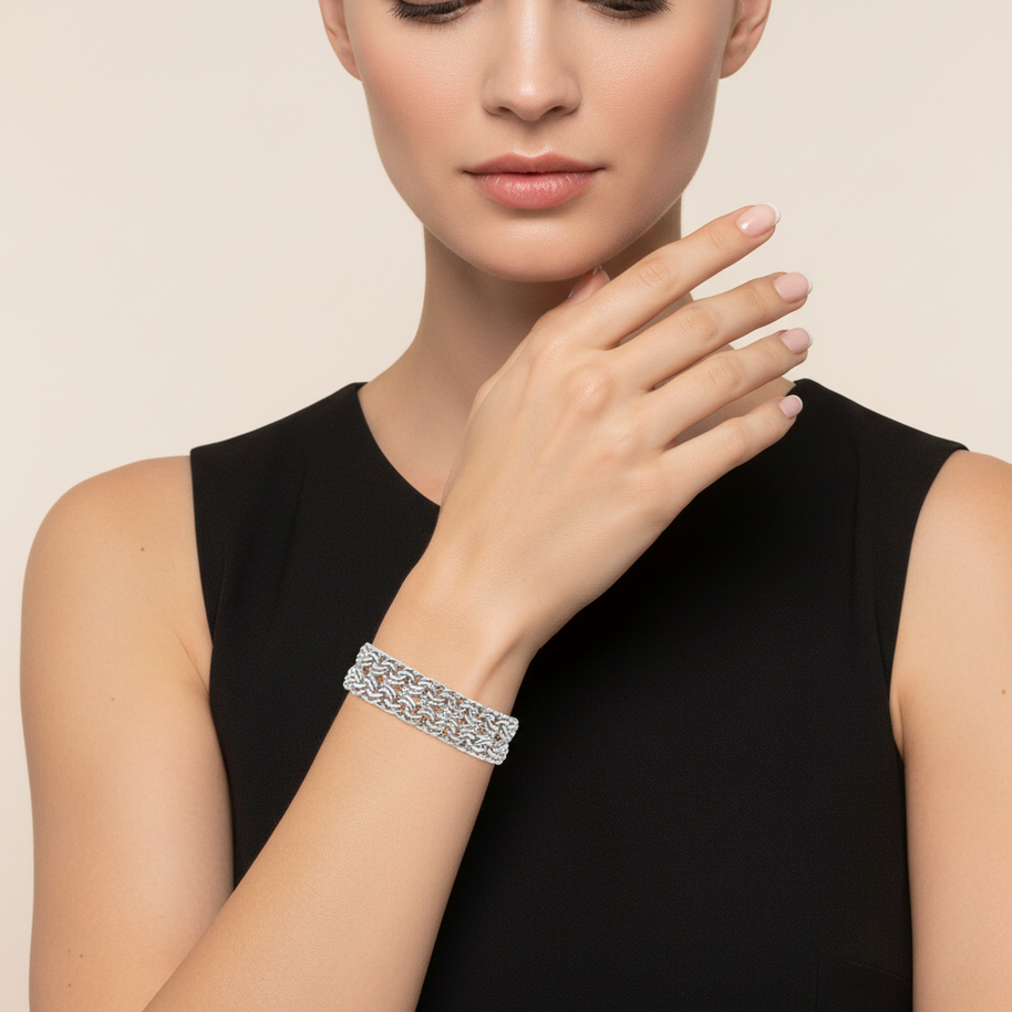Armband Garibaldikette aus Gold / Massiv / Handarbeit