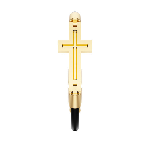 Kautschuk-Armband mit Goldelementen