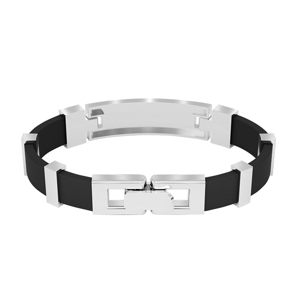 Kautschuk-Armband mit Goldelementen