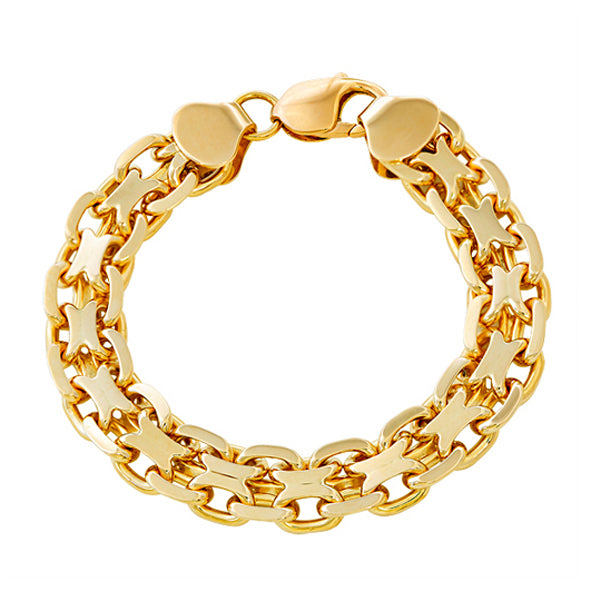 Bracelet anchor chain made of gold // handmade 