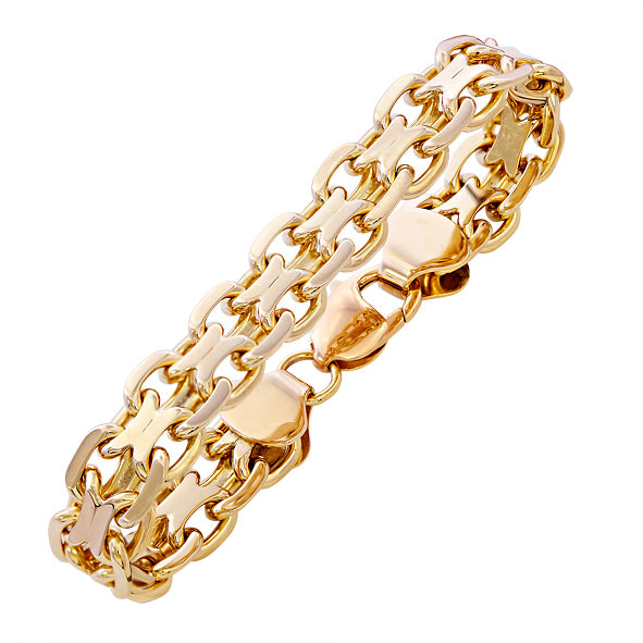 Bracelet anchor chain made of gold // handmade 