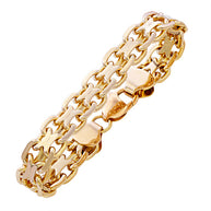Bracelet anchor chain made of gold // handmade 