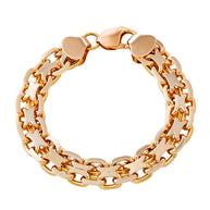 Bracelet anchor chain made of gold // handmade 