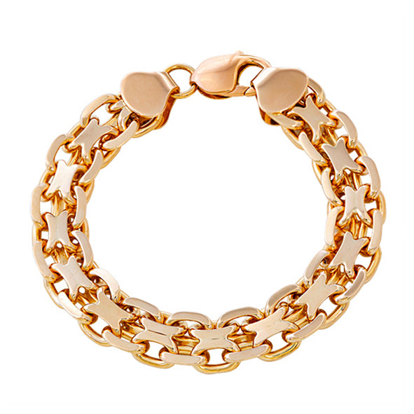 Bracelet anchor chain made of gold // handmade 