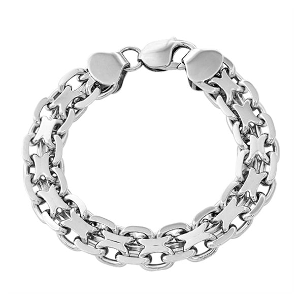 Bracelet anchor chain made of gold // handmade 