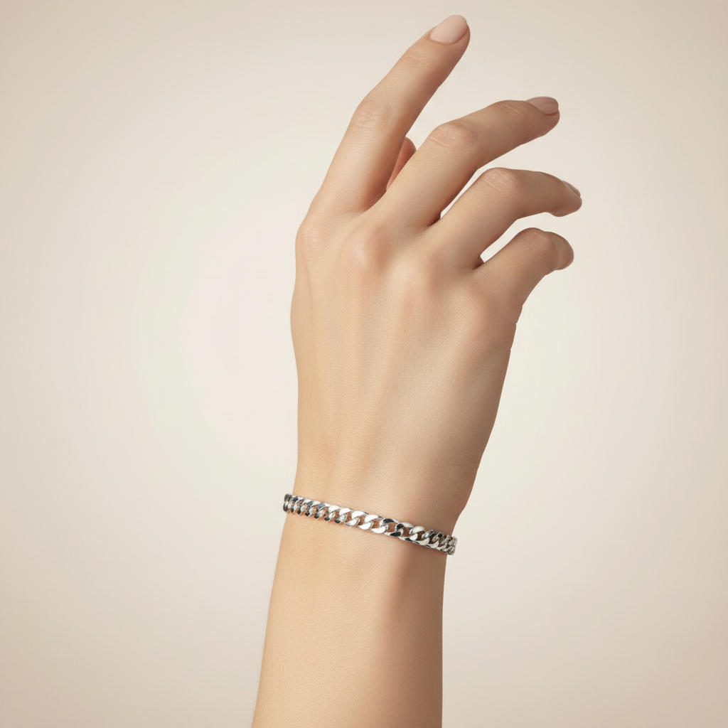 Panzerkette Armband aus Silber 925